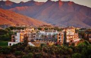 another view of the la cala golf resort hotel with the hills in the background