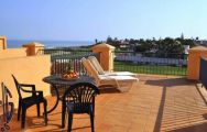 sunbeds on the terrace of the guadalmina golf and spa resort hotel