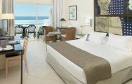 The H10 Estepona Palace's lovely double bedroom in dramatic Costa Del Sol.
