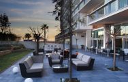 The Atenea Port Hotel's lovely outdoor seating within impressive Costa Brava.