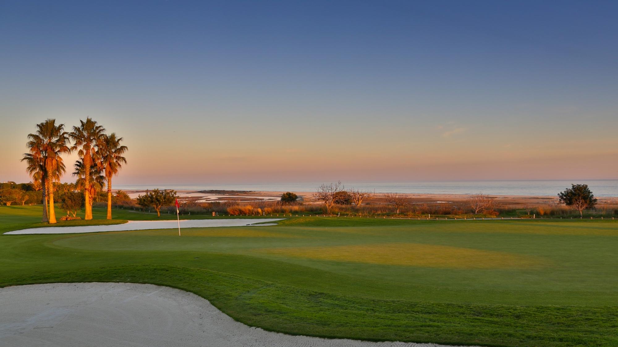 The Quinta da Ria Golf Course's scenic golf course in vibrant Algarve.