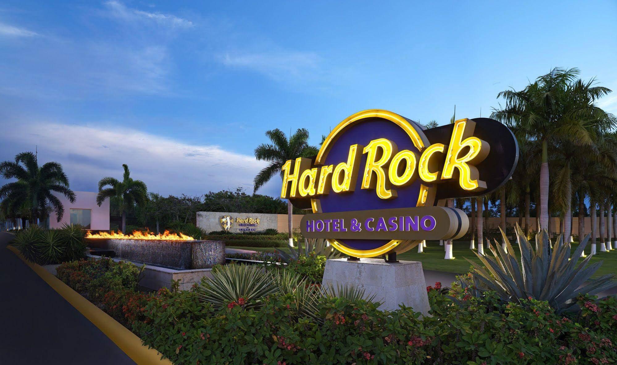 View Hard Rock Hotel  Casino Punta Cana's lovely entrance within impressive Dominican Republic.