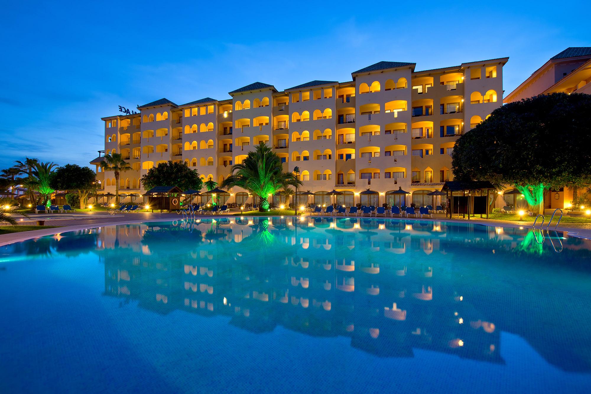 The IPV Beatriz Palace Hotel's beautiful main pool in striking Costa Del Sol.