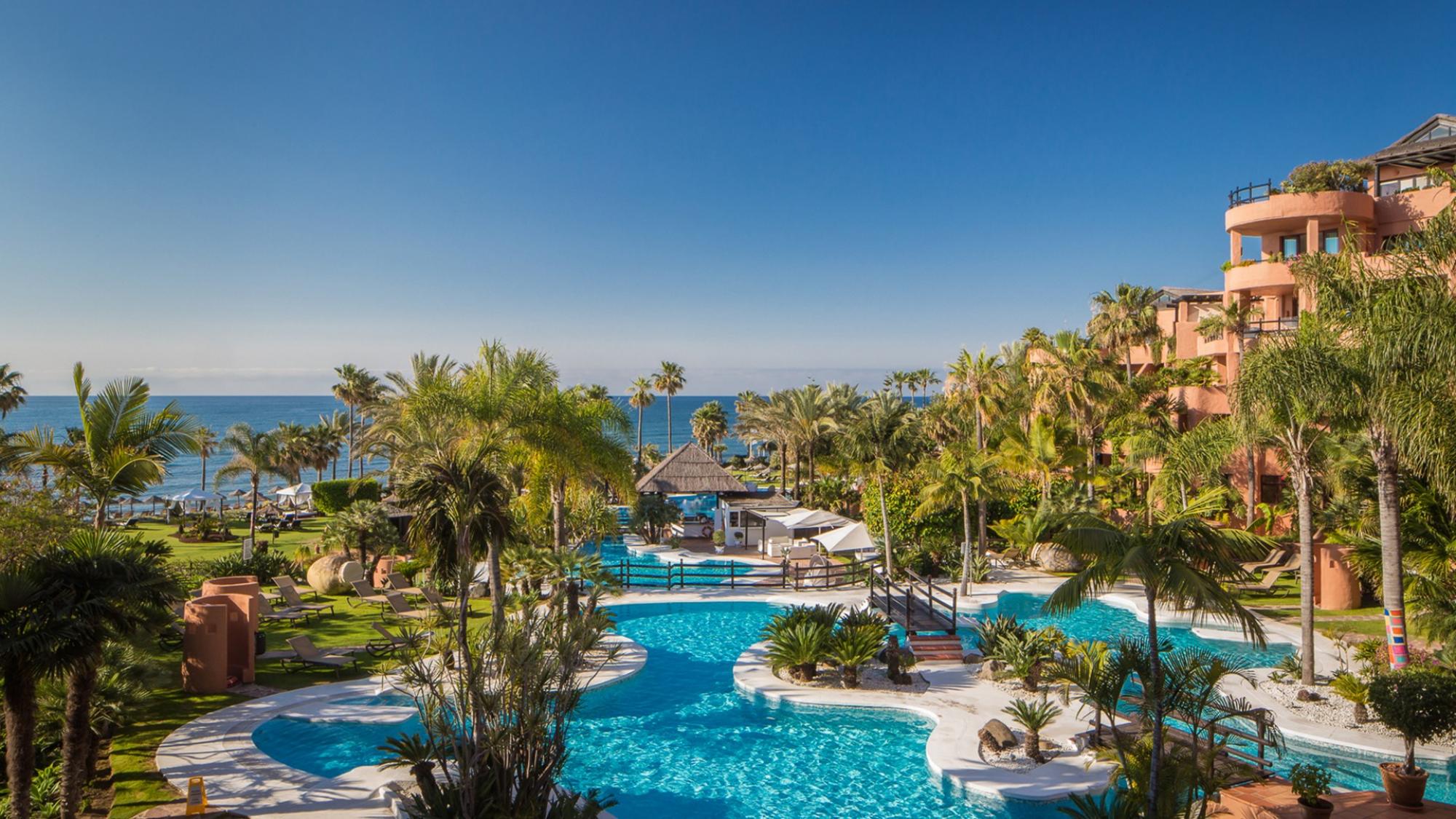 The Kempinski Hotel Bahia's impressive main pool within brilliant Costa Del Sol.