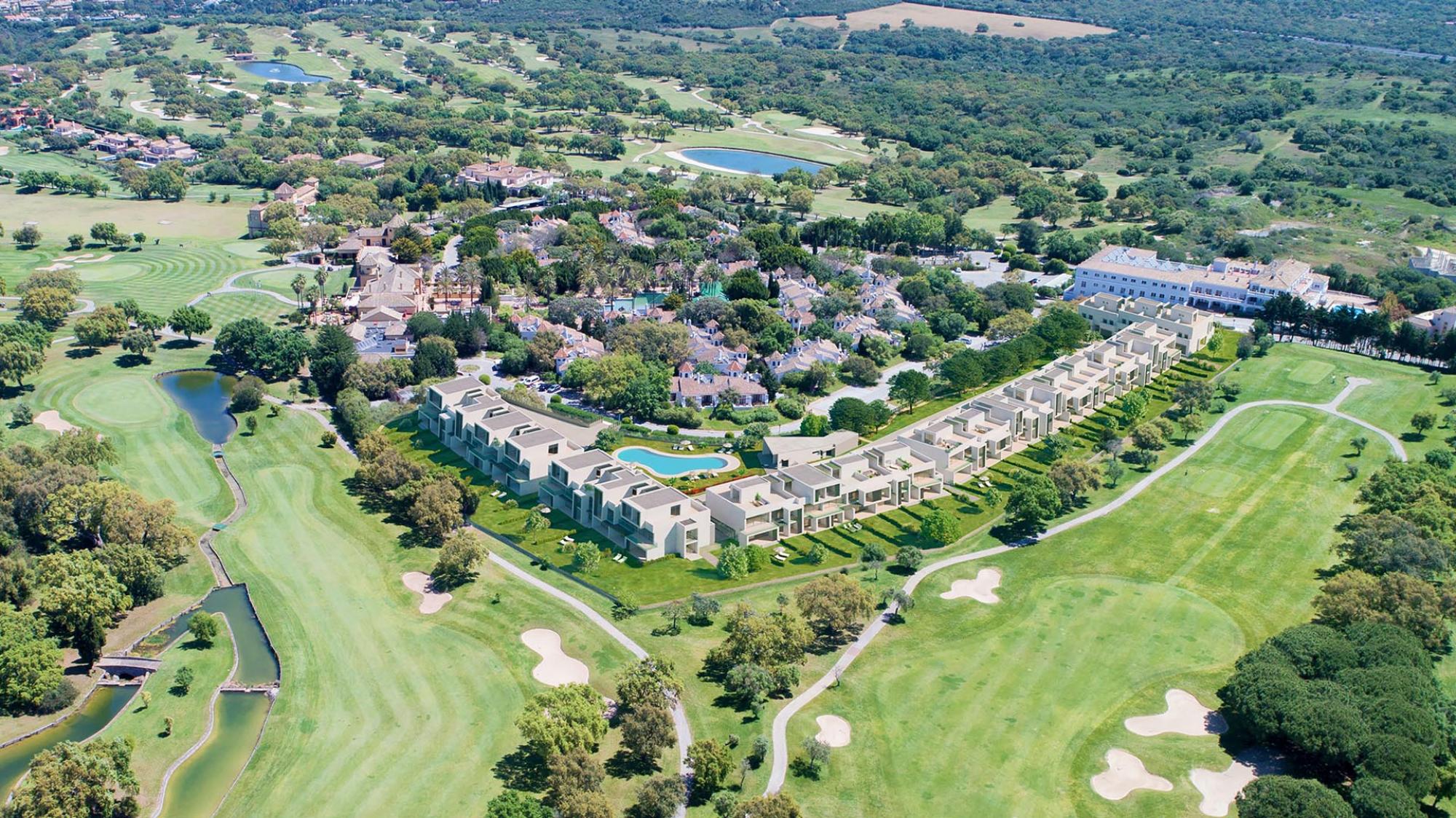 The Suites at San Roque Club's scenic ariel view in sensational Costa Del Sol.