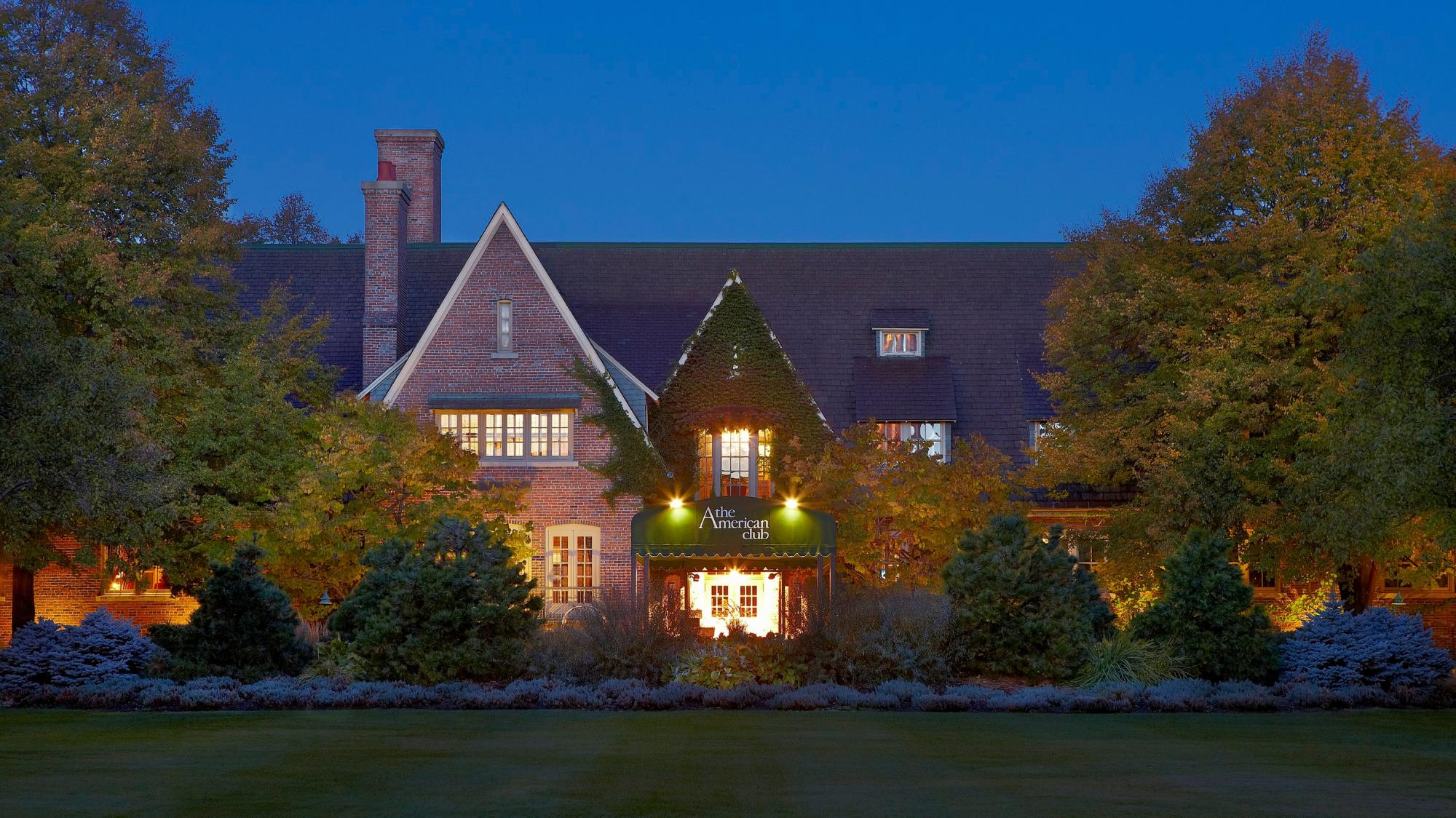 The American Club's beautiful hotel situated in vibrant Wisconsin.