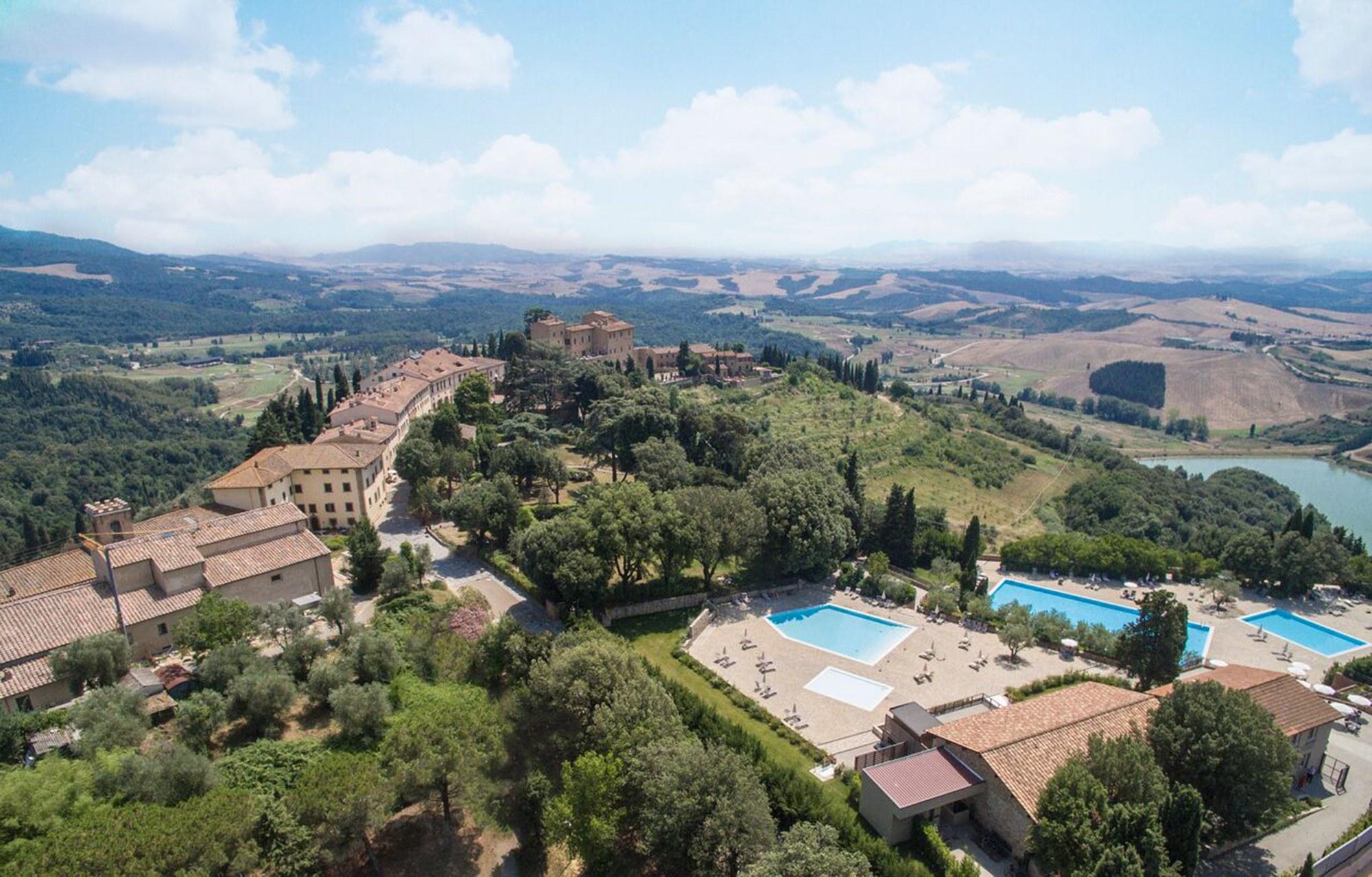 View Toscana Resort Castelfalfi's picturesque setting in dramatic Tuscany.