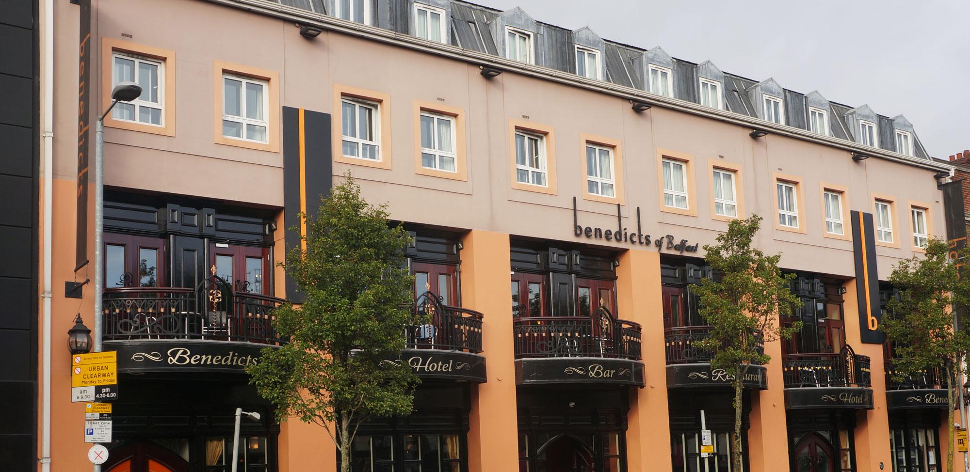 Benedicts of Belfast's beautiful hotel within dazzling Northern Ireland.