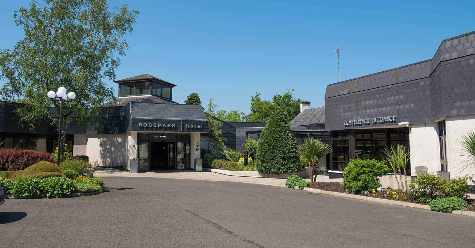 View Rosspark Hotel's scenic entrance in sensational Northern Ireland.