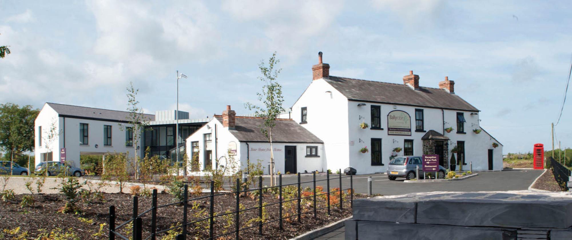 View Ballyrobin Country Lodge's lovely entrance situated in brilliant Northern Ireland.