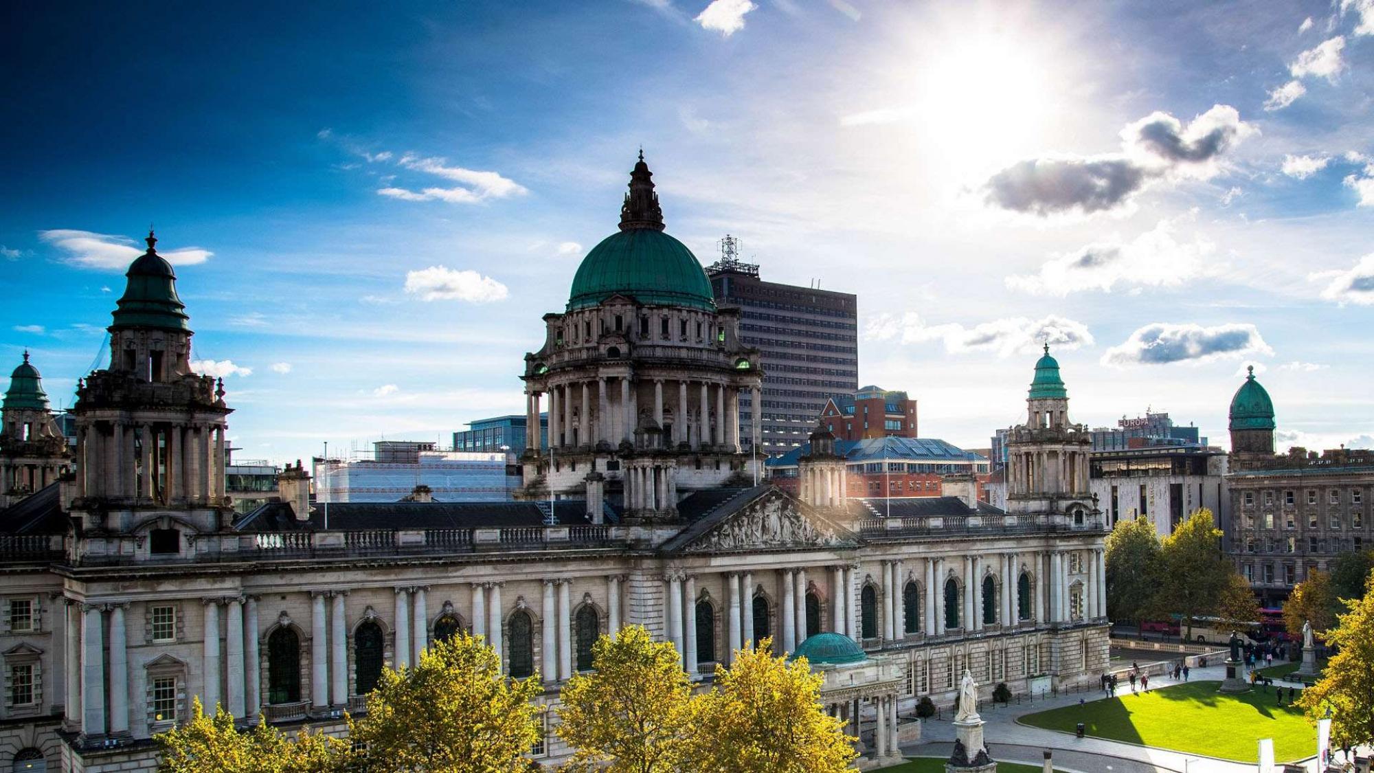 The impressive Belfast city centre situated in astounding Northern Ireland.