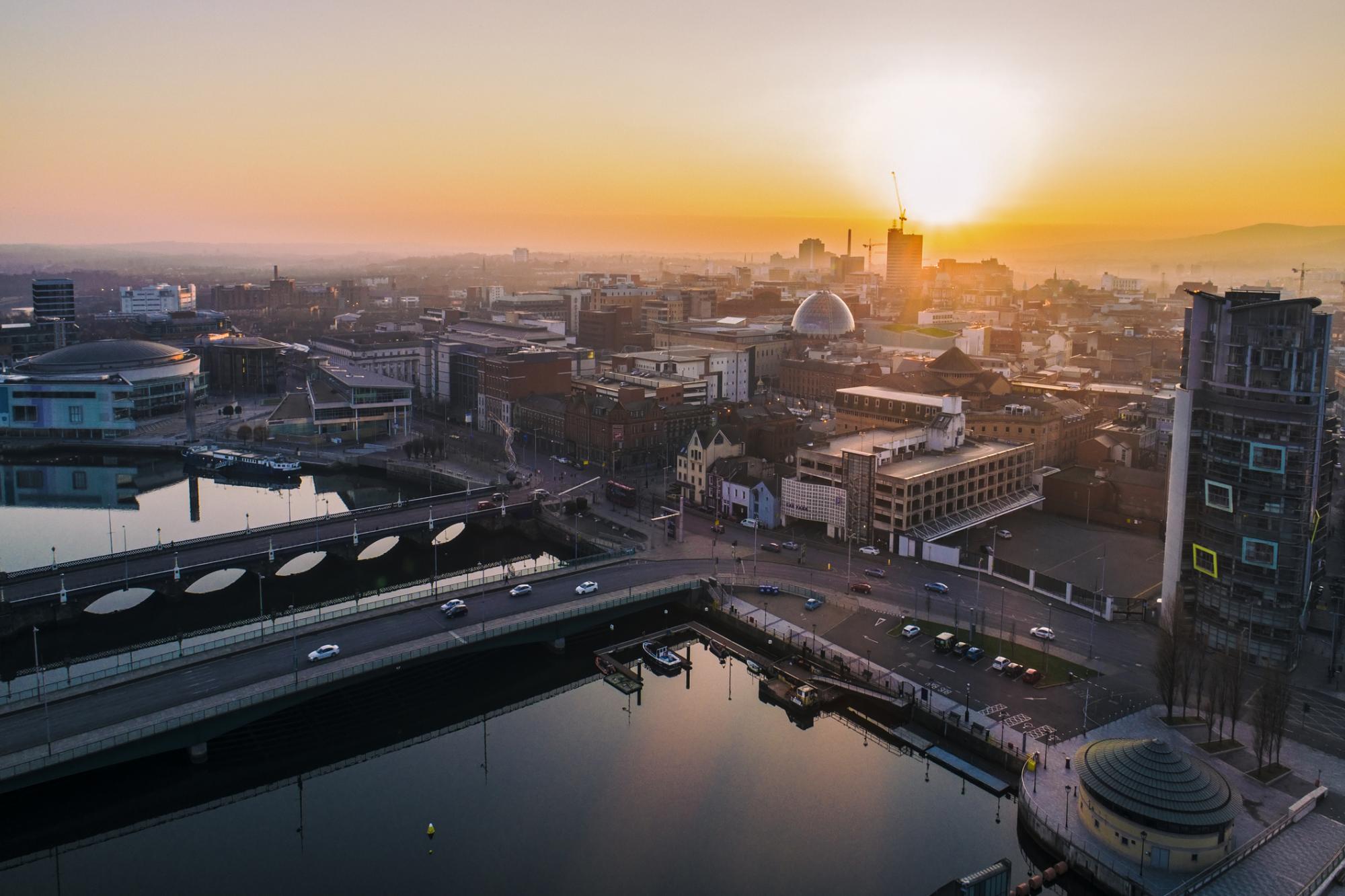 The amazing Belfast City centre located in Northern Ireland