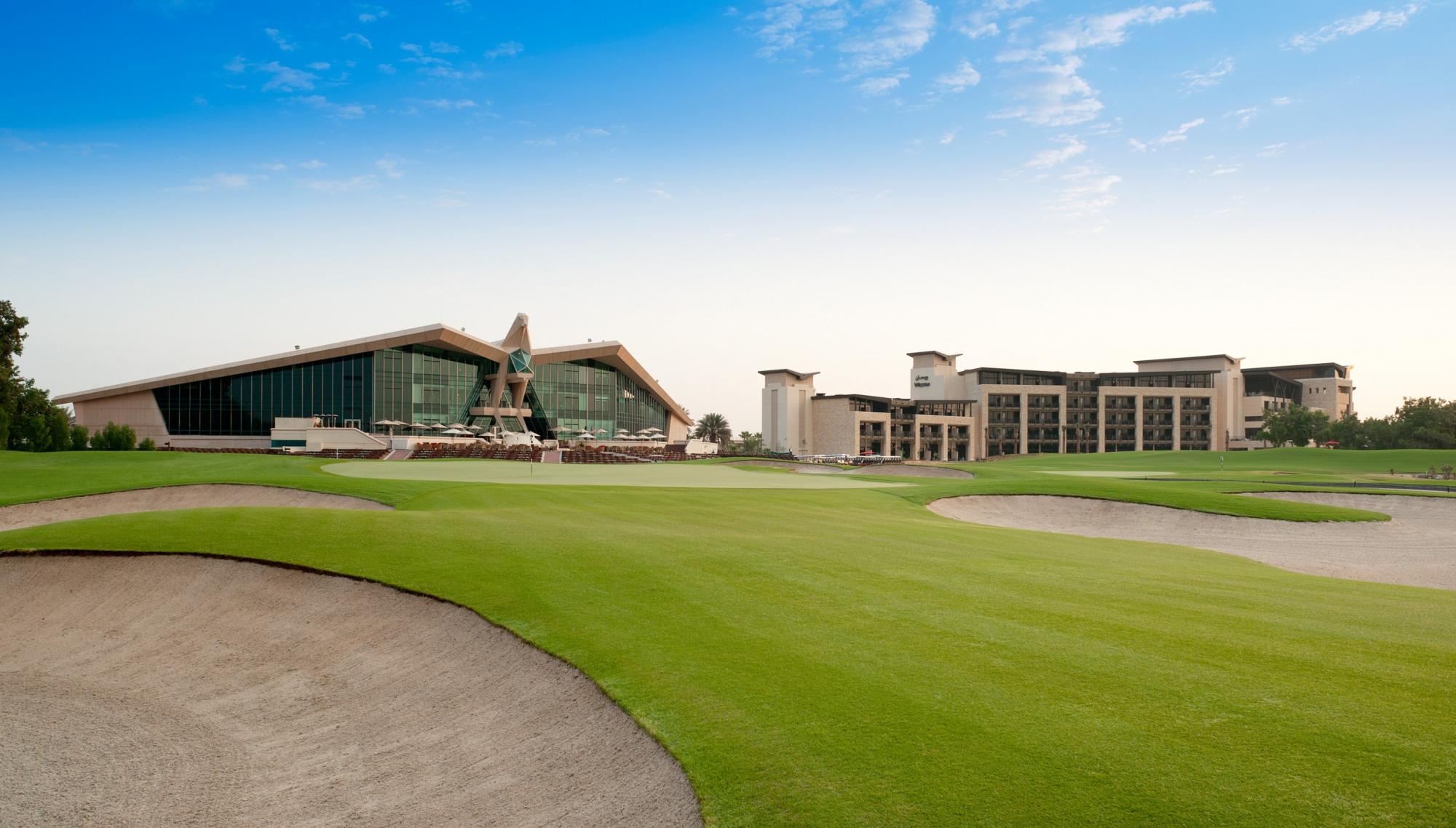 The Abu Dhabi Golf Club's lovely golf course within stunning Abu Dhabi.