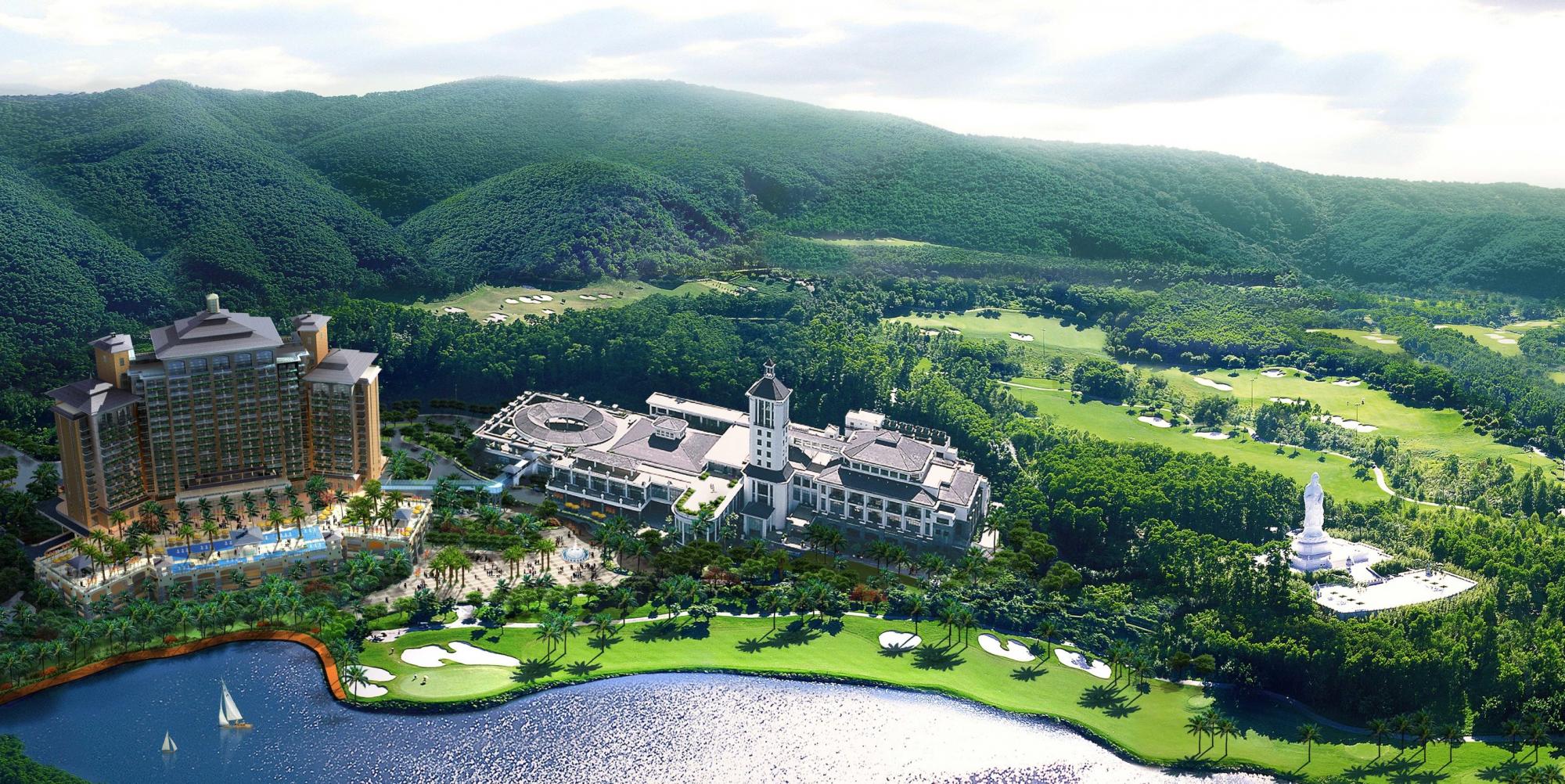 The Haikou Mission Hills Resort's picturesque hotel in sensational China.