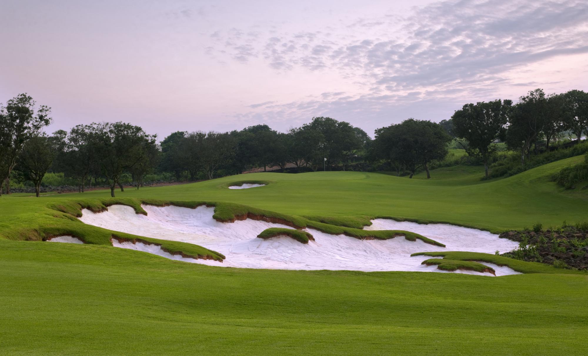 The Mission Hills Golf Club's scenic golf course within magnificent China.