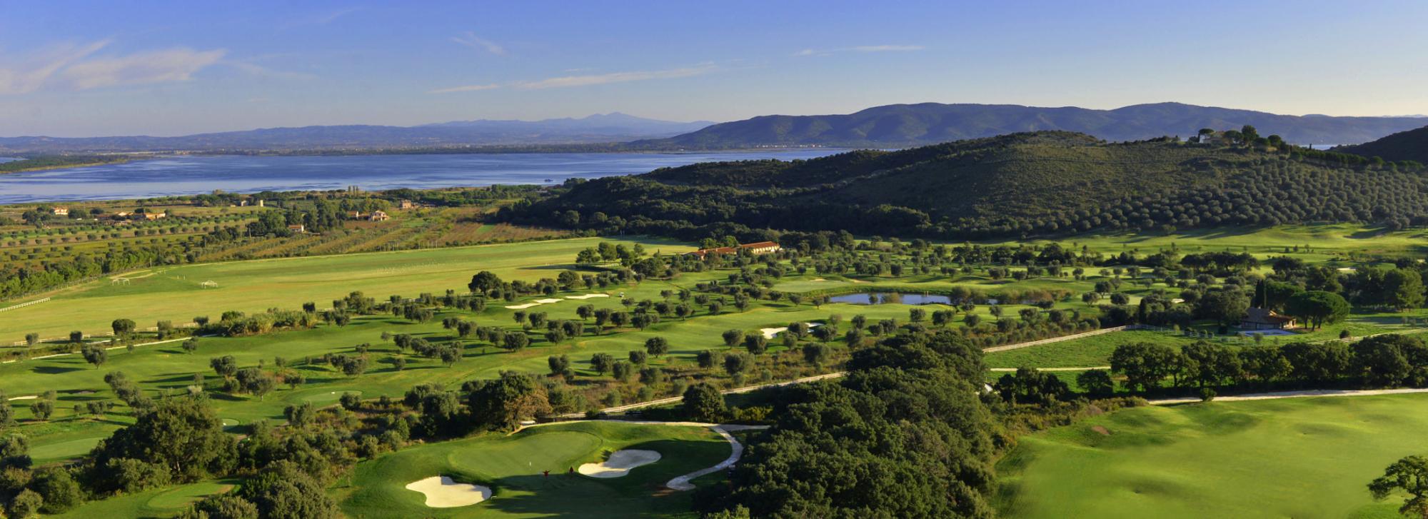 The Argentario Golf Club's impressive golf course situated in gorgeous Tuscany.