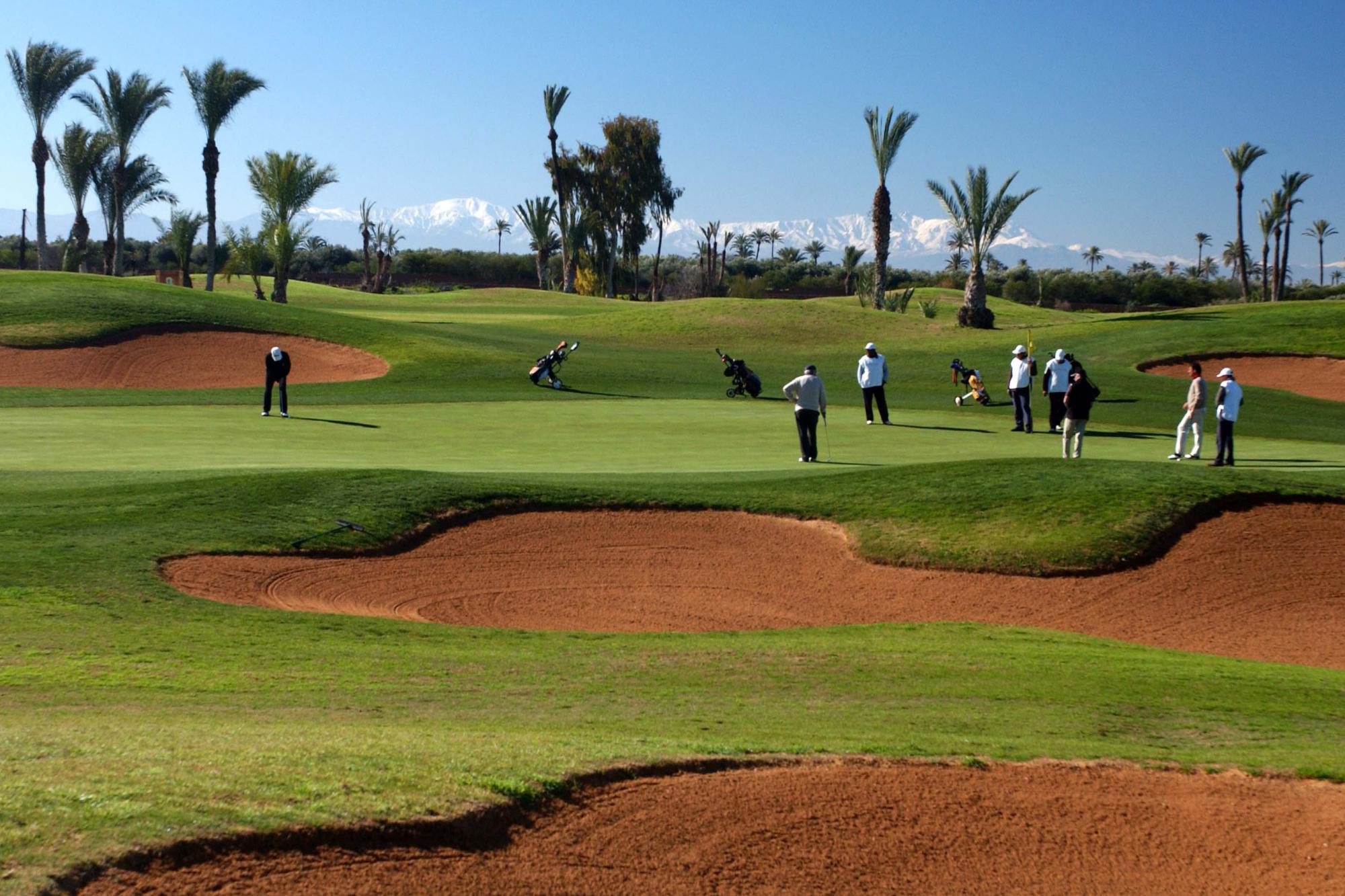 View Golf Amelkis's lovely golf course within impressive Morocco.