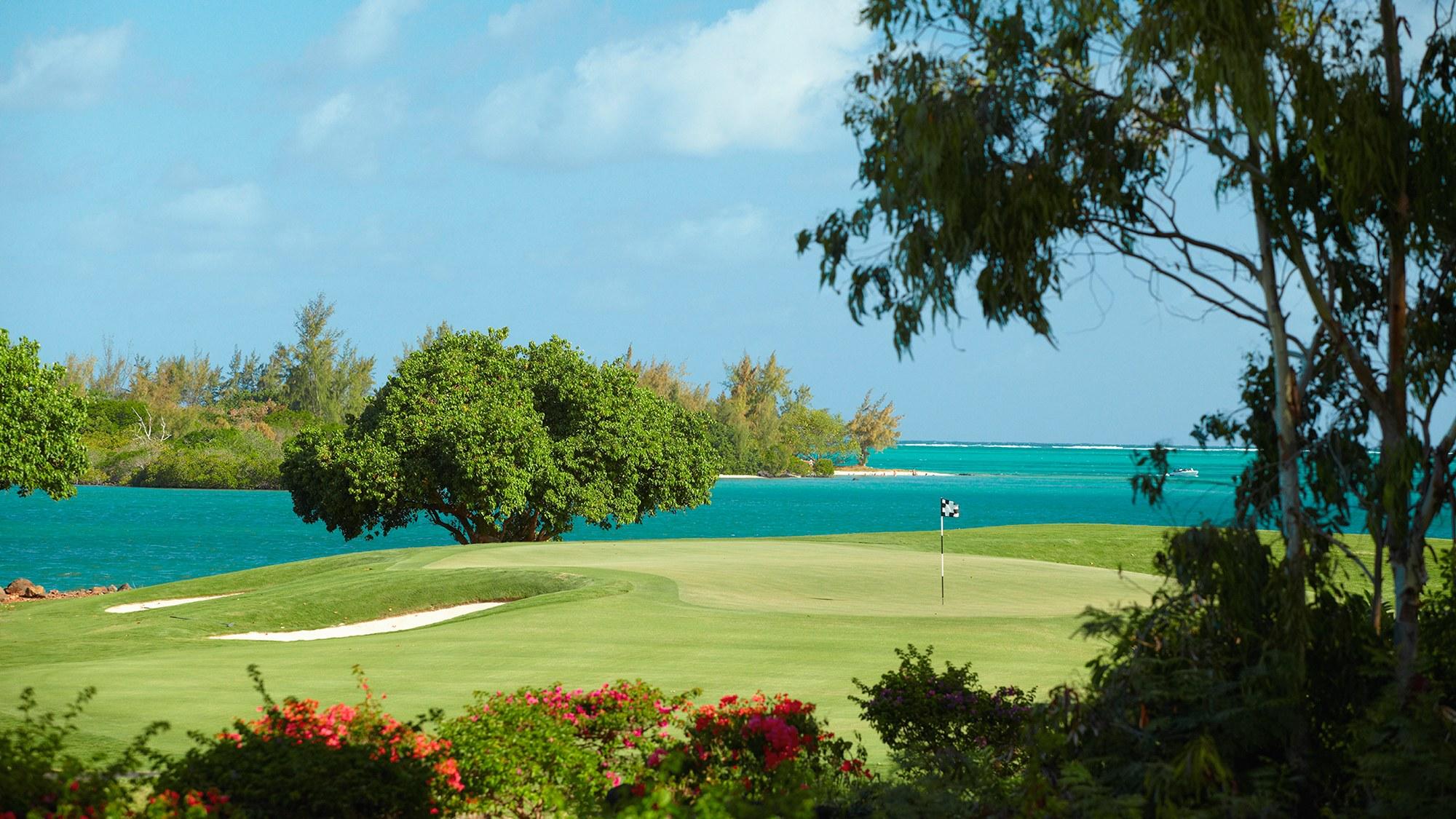 View Ile aux Cerfs Le Touessrok's picturesque golf course in astounding Mauritius.