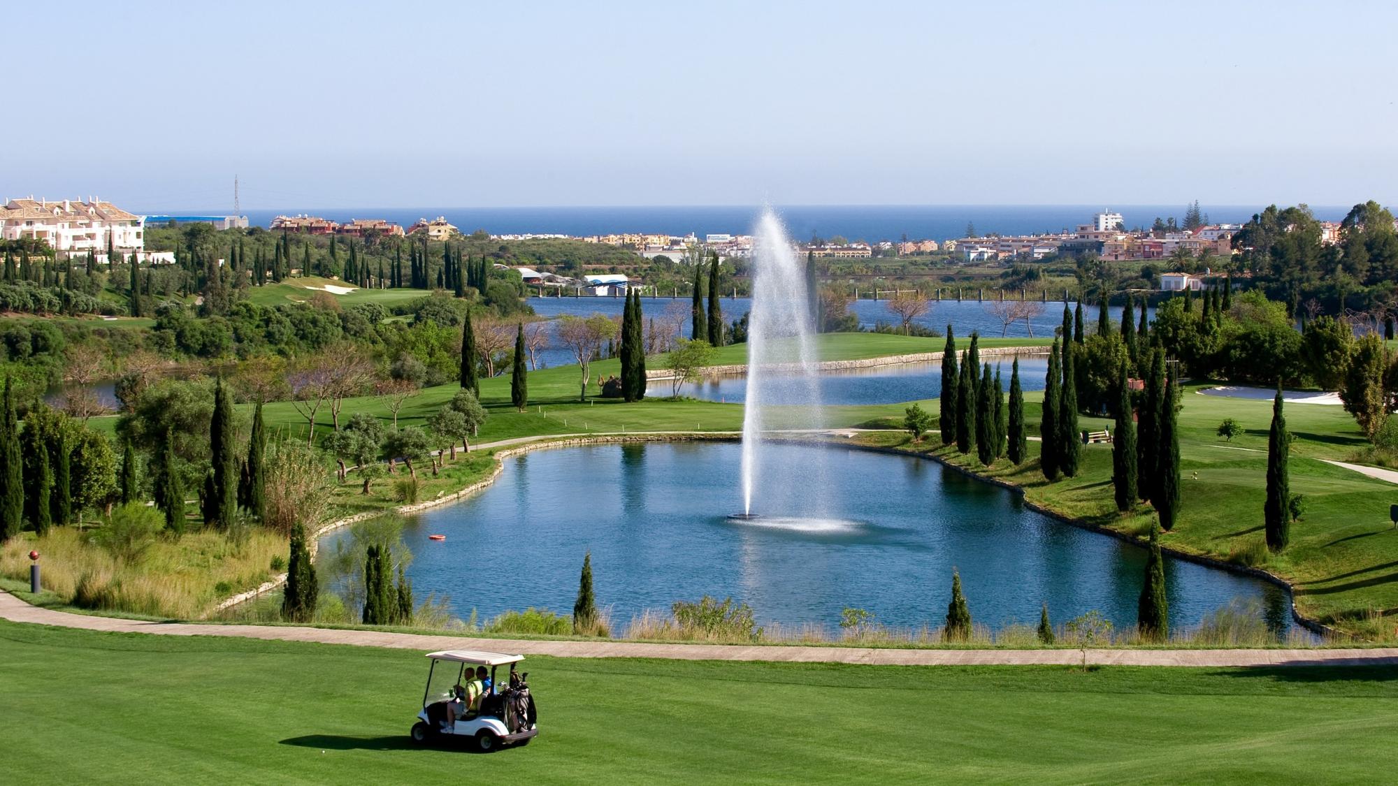 The Los Flamingos Golf Course's beautiful golf course in sensational Costa Del Sol.