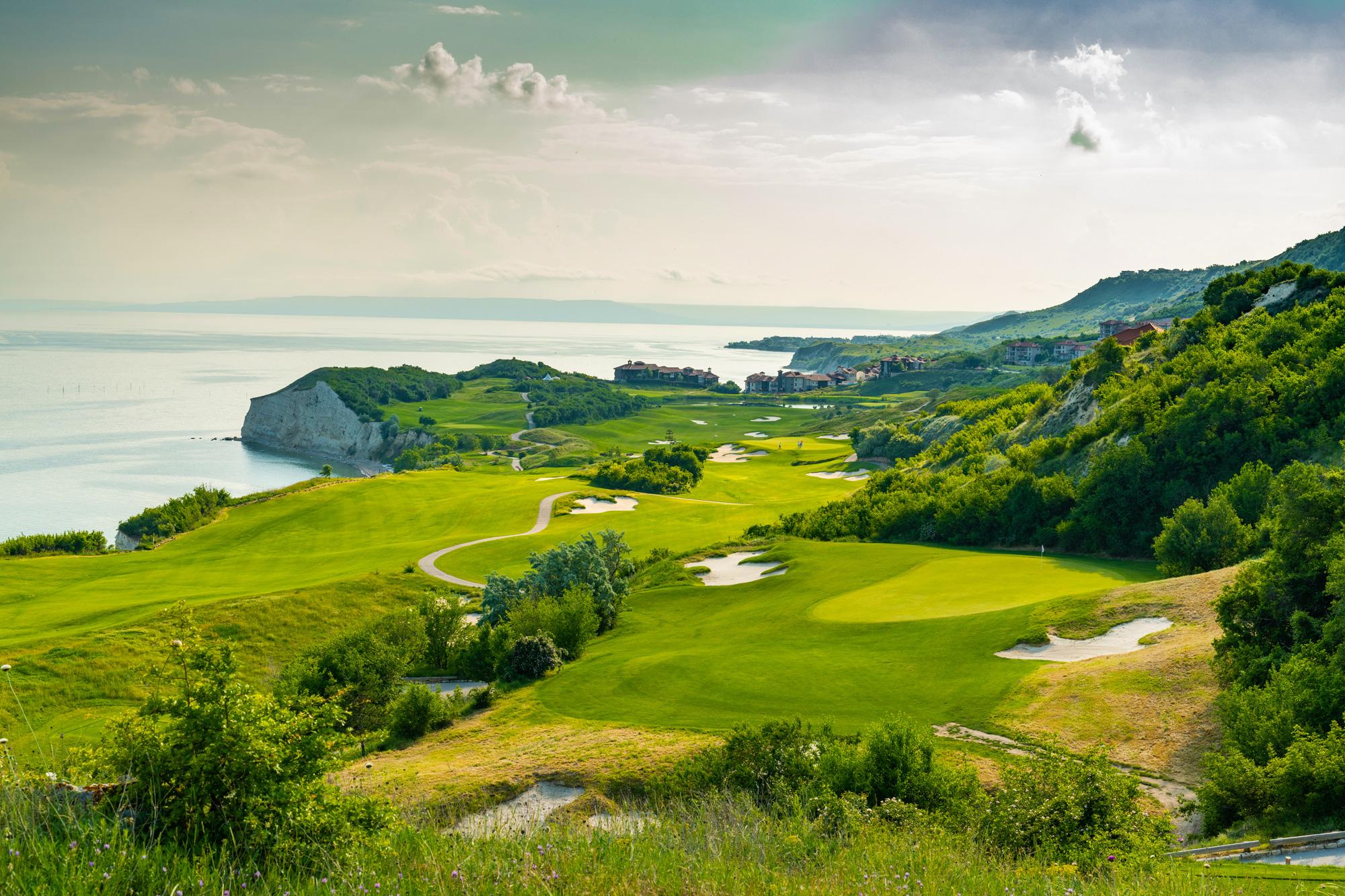 View Thracian Cliffs Golf Club's lovely golf course within dramatic Black Sea Coast.