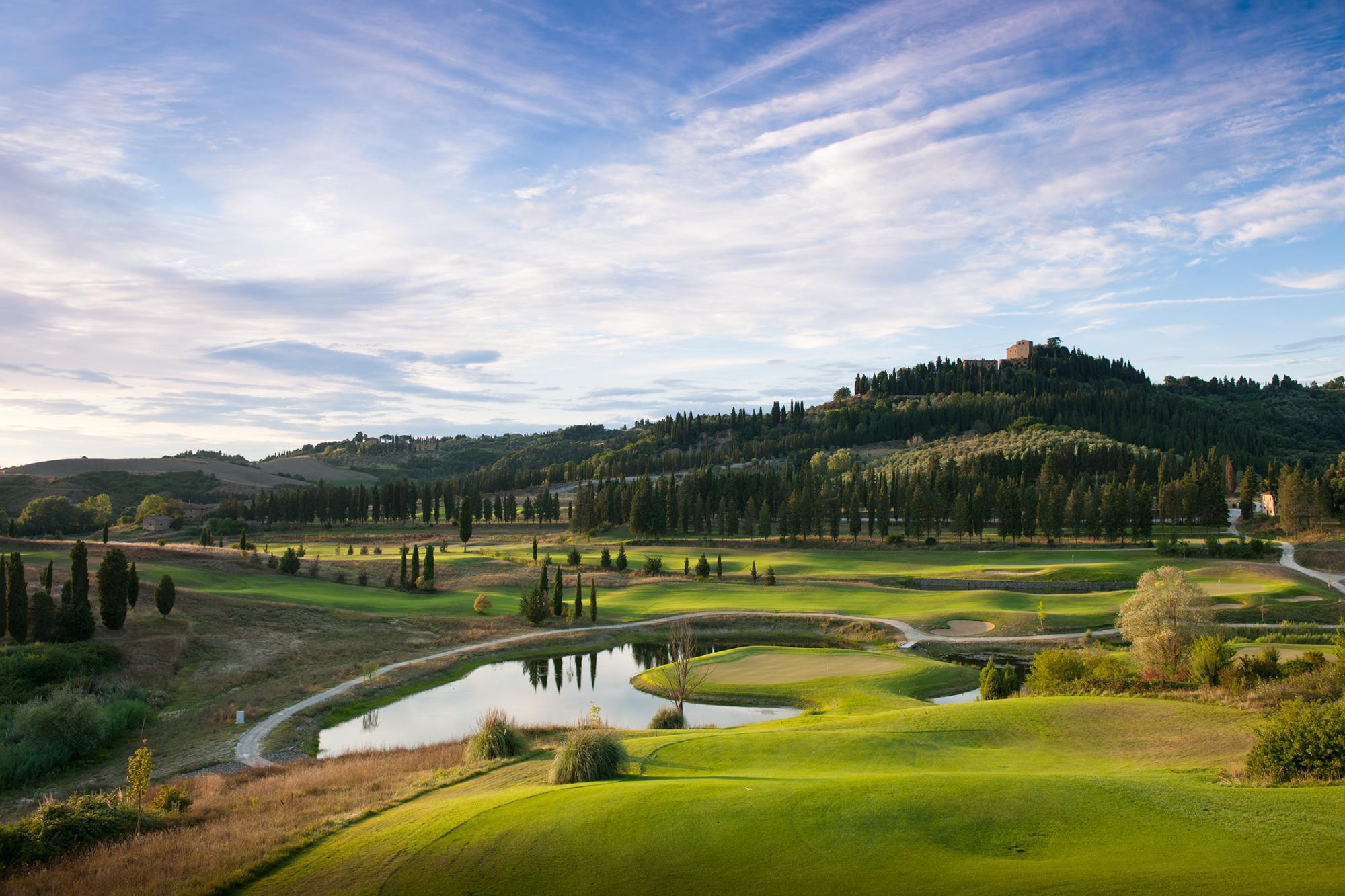 The Golf Club Castelfalfi's beautiful golf course within brilliant Tuscany.