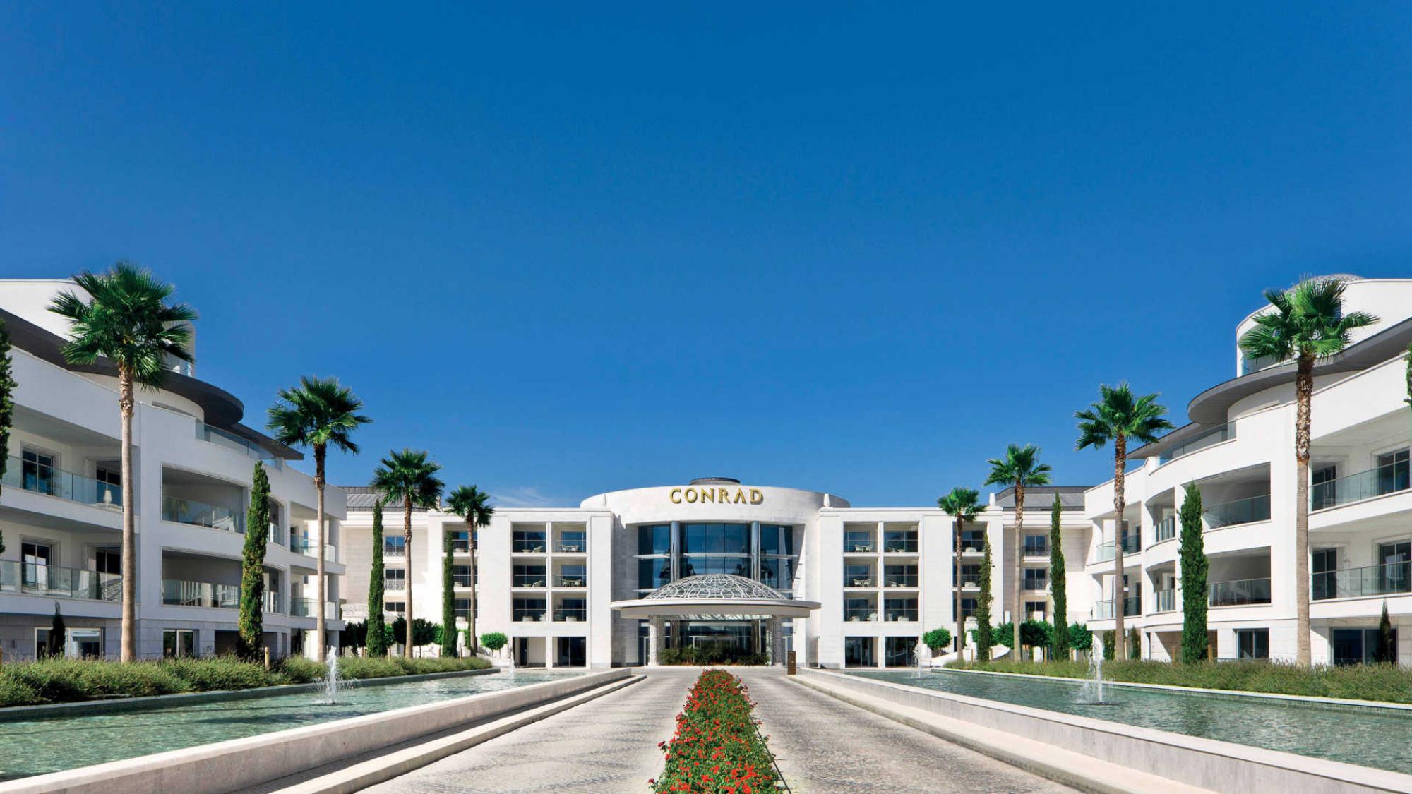 The Conrad Algarve 's impressive entrance situated in gorgeous Algarve.