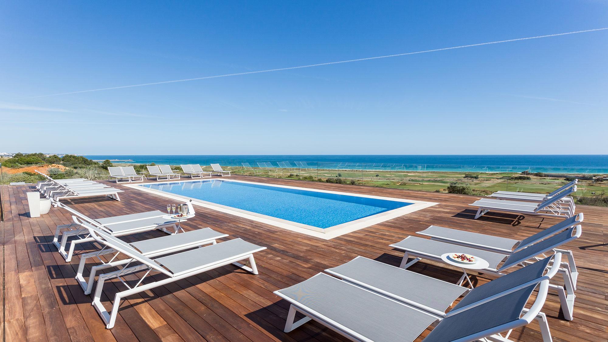 The Onyria Palmares Beach House Hotel's picturesque main pool in gorgeous Algarve.
