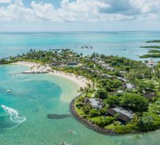 The Four Seasons Resort Mauritius at Anahita's impressive ariel view in incredible Mauritius.