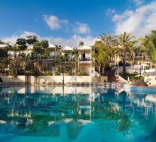 View Gran Oasis Resort's beautiful main pool in dramatic Tenerife.