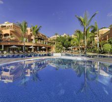 The Hotel Las Madrigueras's beautiful main pool situated in vibrant Tenerife.