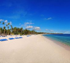 The Melia Caribe Tropical Golf  Beach Resort's lovely beach situated in vibrant Dominican Republic.