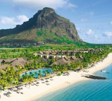 View Paradis Beachcomber Golf Resort  Spa's scenic ariel view within incredible Mauritius.