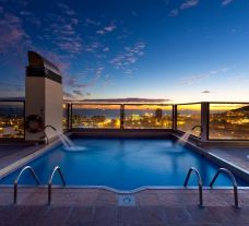 View Paradise Park Hotel's impressive rooftop pool situated in brilliant Tenerife.