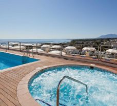 The Senator Marbella's picturesque jacuzzi in stunning Costa Del Sol.