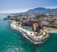 View Sunset Beach Club Benalmadena's scenic ariel view within amazing Costa Del Sol.