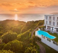 The Plettenberg Hotel's scenic sunset over the hotel situated in dazzling South Africa.