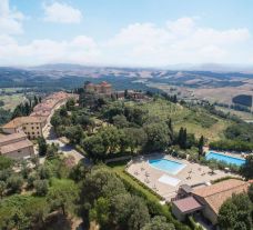 View Toscana Resort Castelfalfi's picturesque setting in dramatic Tuscany.