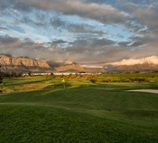 The De Zalze Golf Club's beautiful golf course within staggering South Africa.