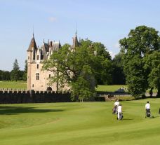 The Golf de la Bretesche's scenic golf course situated in dramatic South of France.