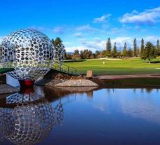 the golf ball sculpture