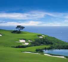 View Pelican Hill Golf Club's impressive golf course situated in brilliant California.