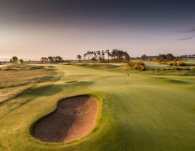 View Carnoustie Golf Links's picturesque golf course situated in incredible Scotland.