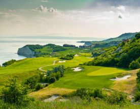 View Thracian Cliffs Golf Club's lovely golf course within dramatic Black Sea Coast.