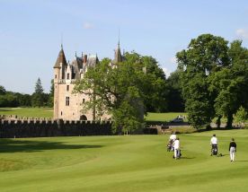 The Golf de la Bretesche's scenic golf course situated in dramatic South of France.