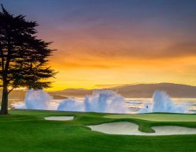 All The Pebble Beach Golf Links's impressive golf course in astounding California.