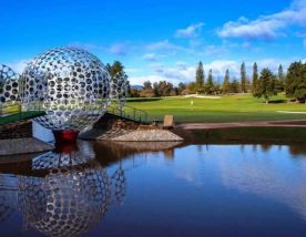 the golf ball sculpture