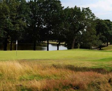 Thorndon Park Golf Club view across the lake from the 17th green