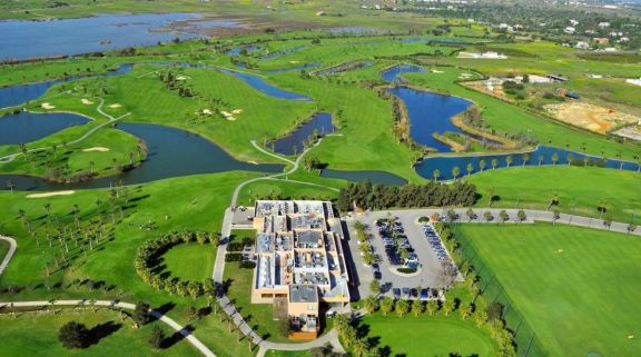 The Salgados Golf Course's lovely golf course in dramatic Algarve.