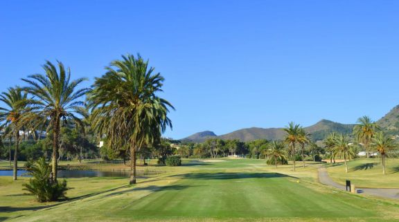 View La Manga Golf Club, South Course's picturesque 18th hole in beautiful Costa Blanca.