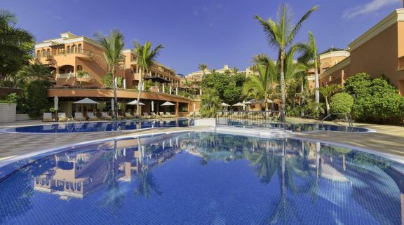 The Hotel Las Madrigueras's beautiful main pool situated in vibrant Tenerife.